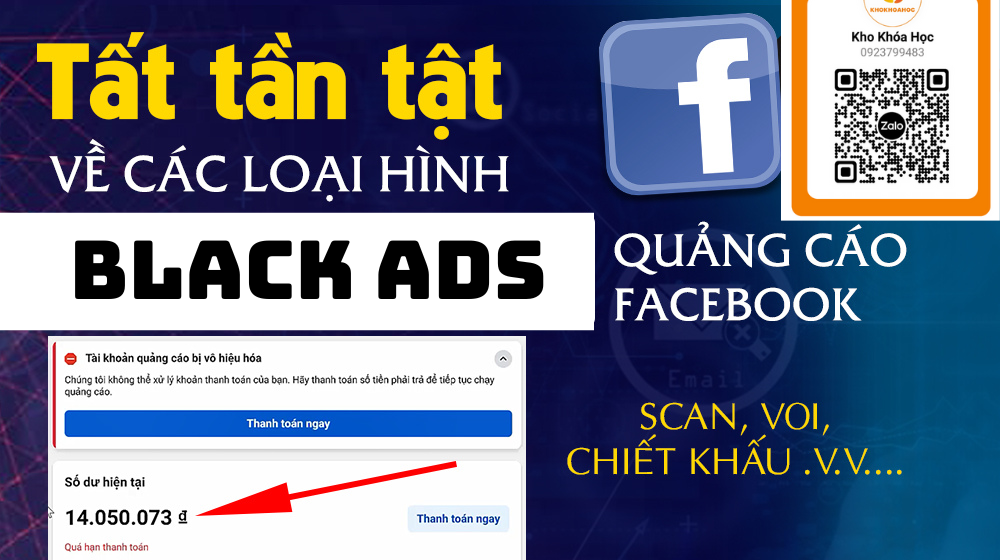 Black ads chạy bùng facebook